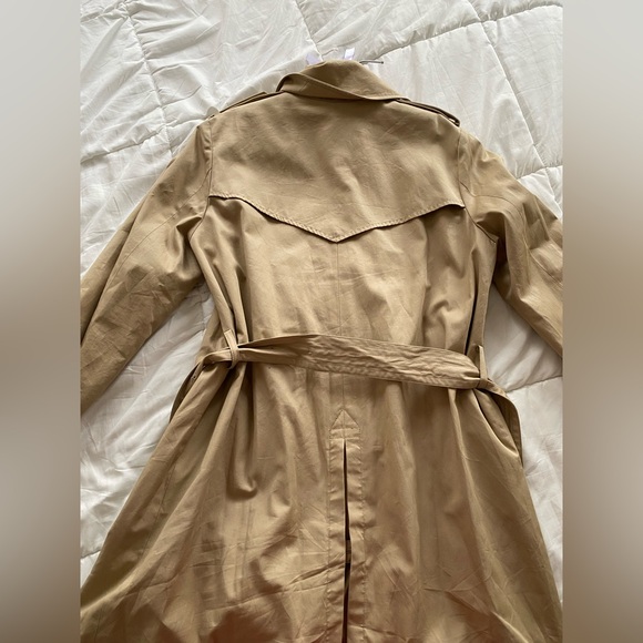 MUJI CLASSIC BEIGE RAIN TRENCH COAT MEDIUM CHIC MINIMAL - Picture 8 of 10
